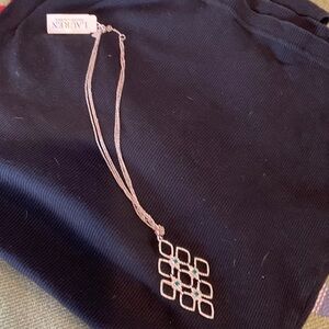 Lauren Ralph Lauren Silver and Turquoise Geometric Necklace